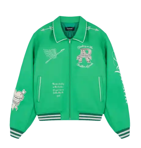 Represent Cherub Wool Varsity Jacket - Island Green