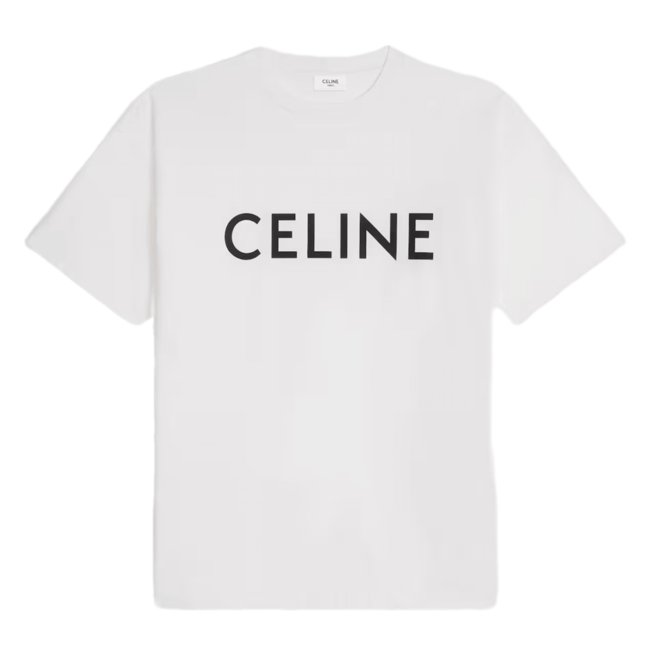 Celine Loose T-Shirt In Cotton Jersey - Chalk/Black