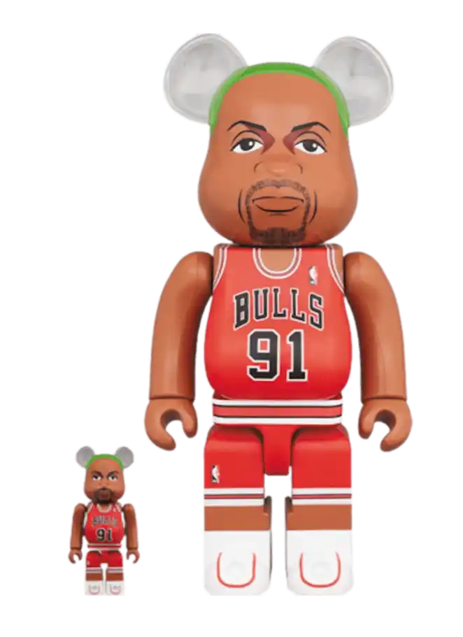 Bearbrick Dennis Rodman (Chicago Bulls) 100% and 400% Set