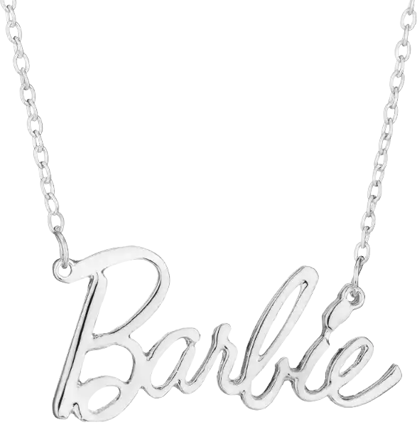 Barbie Script Necklace