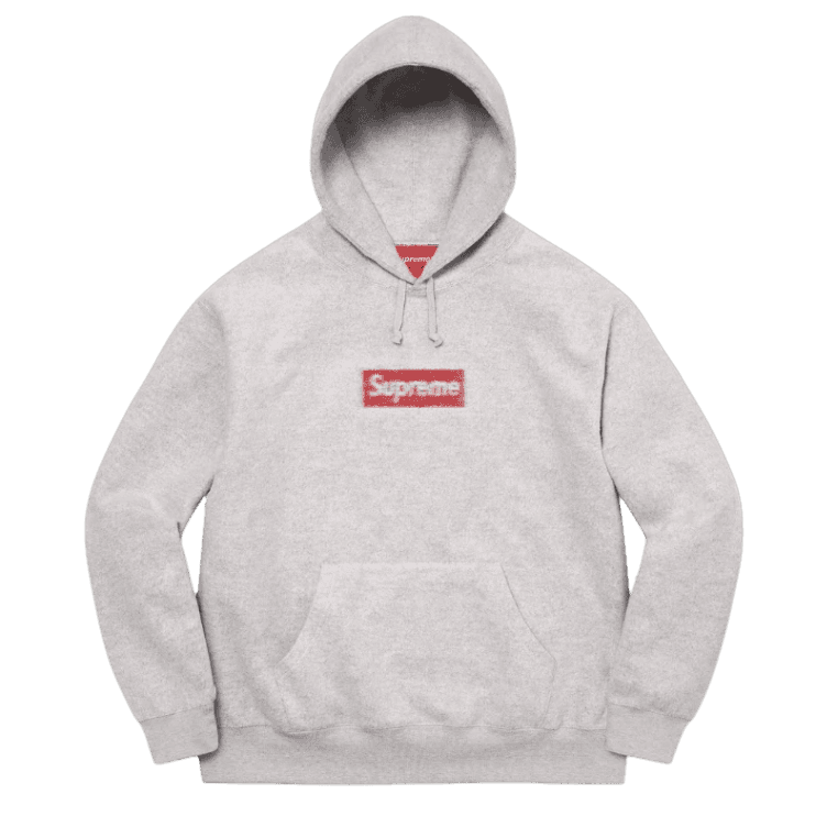 Supreme Inside Out Box Logo Hooded Sweatshirt - Heather Grey