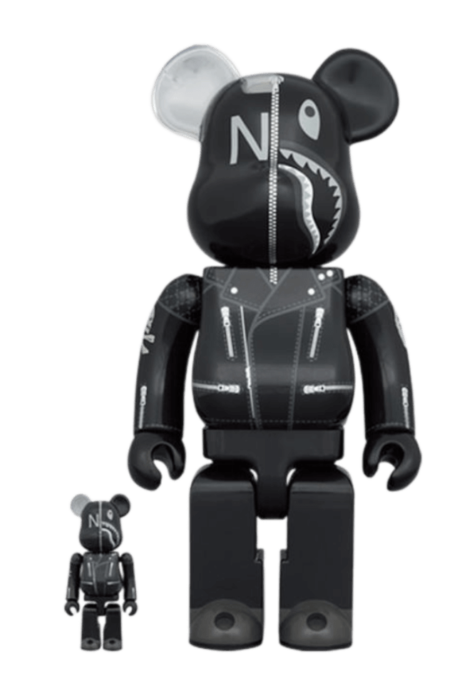 Bearbrick x A Bathing Ape x Neighborhood 100% and 400% Set