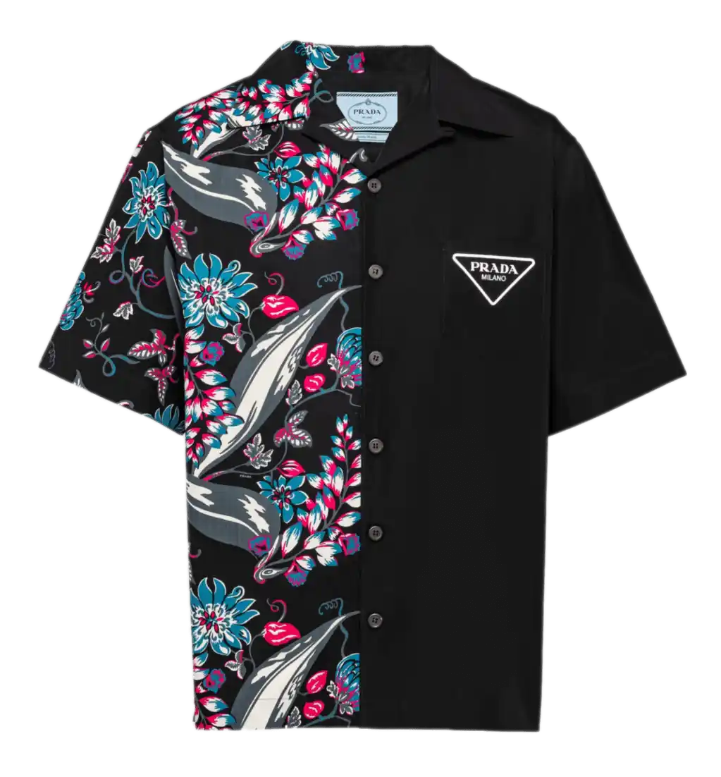 Prada Short-sleeved Cotton Shirt - Black