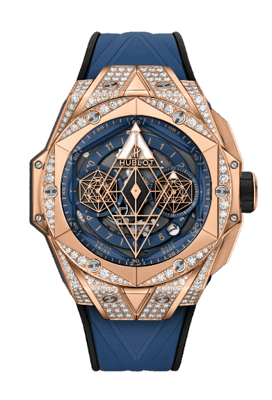 Hublot Big Bang Sang Bleu II King Gold Blue Pavé - 45mm, 18k Gold, Diamonds