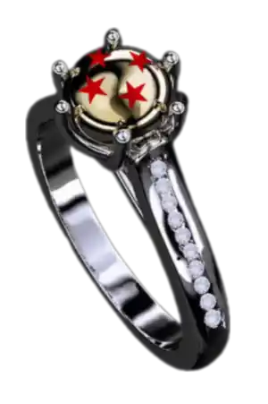 Dragon Ball Z Inspired 'Stars' Natural Diamond Gold Z Ring