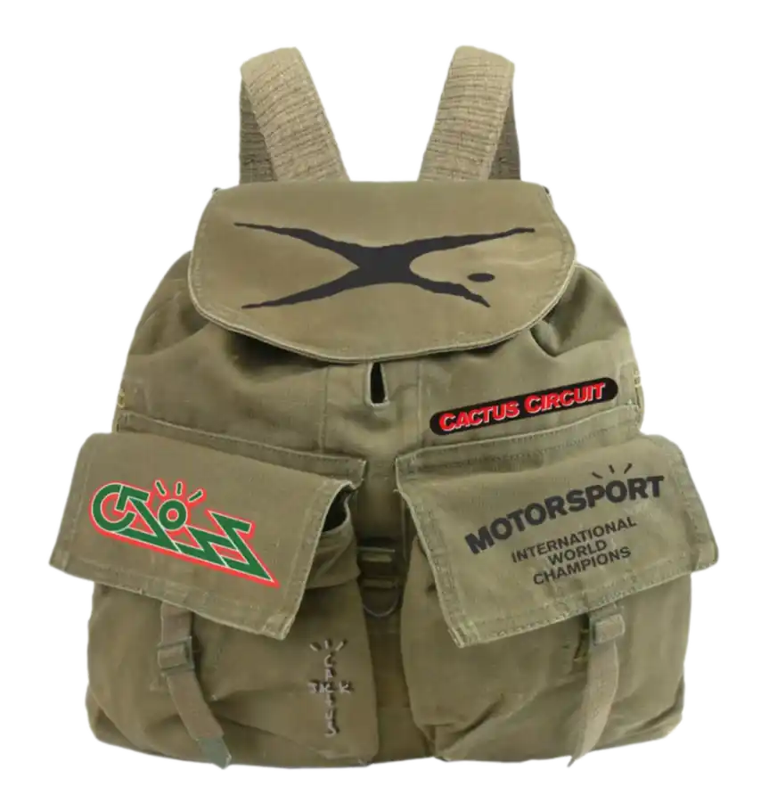 Travis Scott Cactus Jack Canvas Backpack - Olive