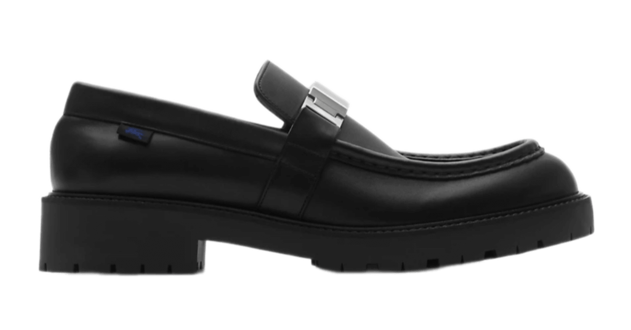 Burberry Leather Raft Loafers - Black