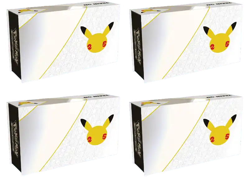 Pokémon TCG 25th Anniversary Celebrations - Ultra-Premium Collection Box 4x Lot