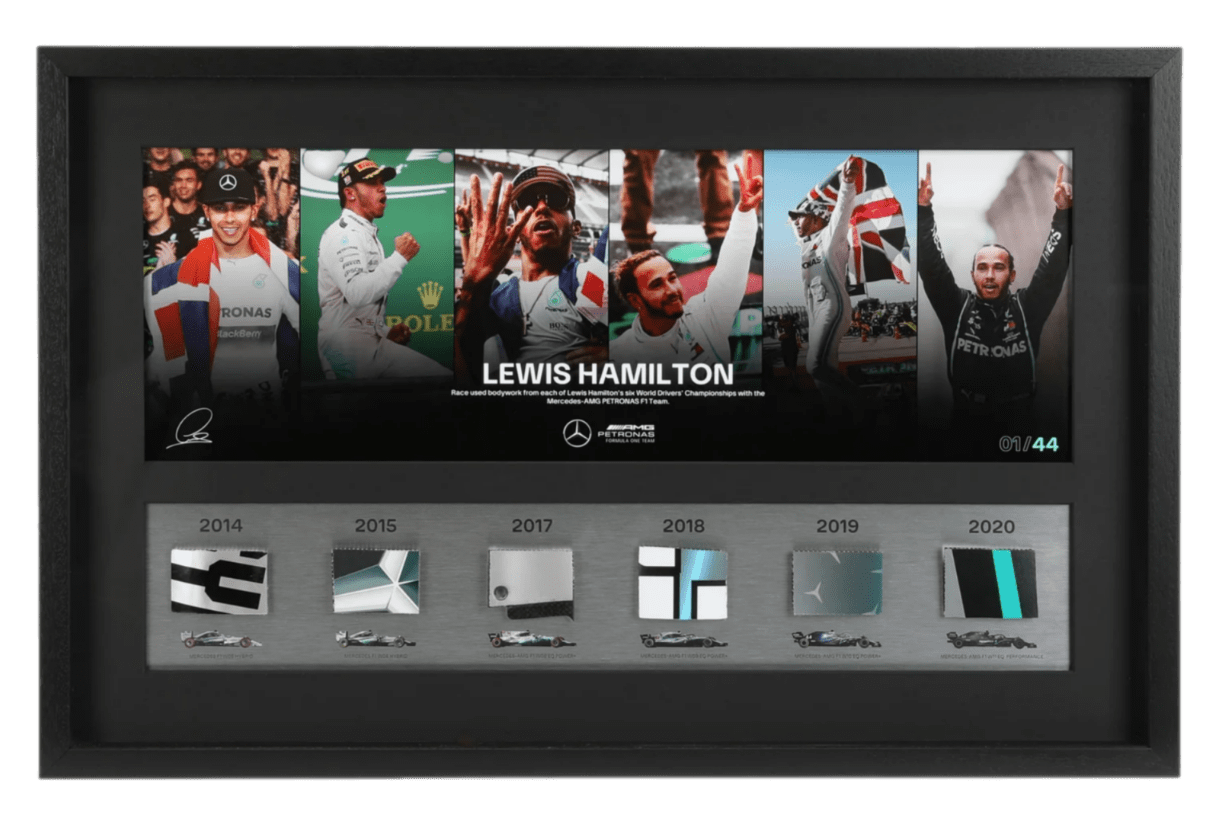 Limited-Edition Lewis Hamilton 'Six Titles’ Mercedes-AMG PETRONAS F1 Team Bodywork and Photo