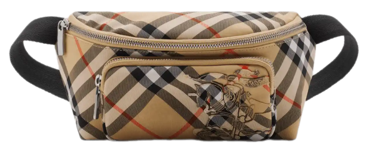 Burberry Small Check Belt Bag - Sand Beige