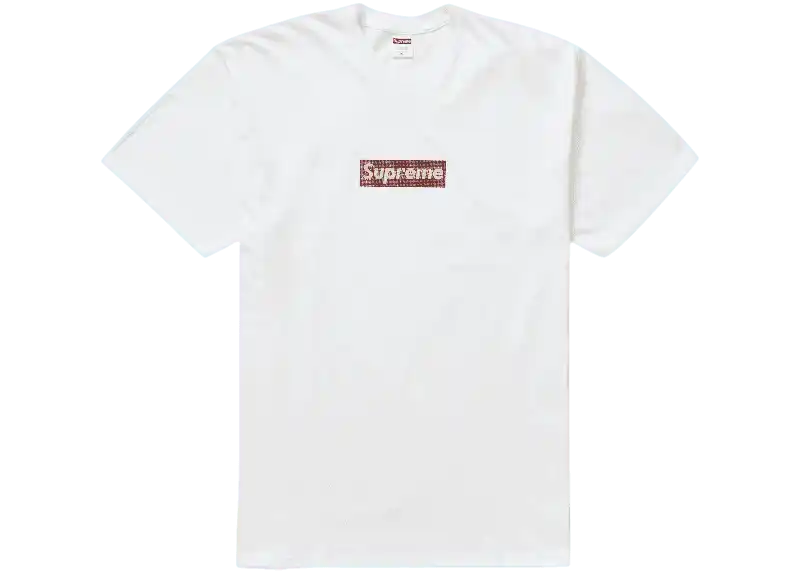 Supreme Swarovski Box Logo Tee - White