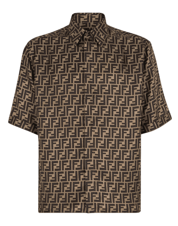Fendi Brown Silk Shirt