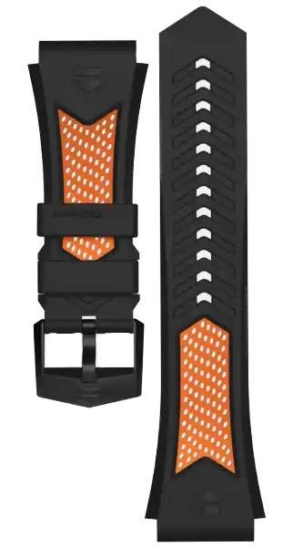 Tag Heuer Orange And Black Sport Strap Calibre E4 45mm
