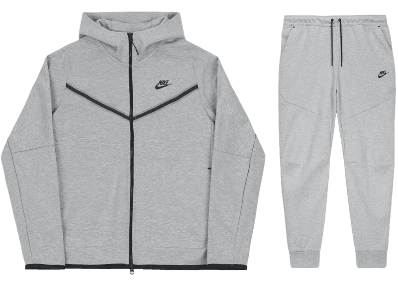 Nike Sportswear Tech Fleece Full Zip Hoodie and Joggers Set - Grey