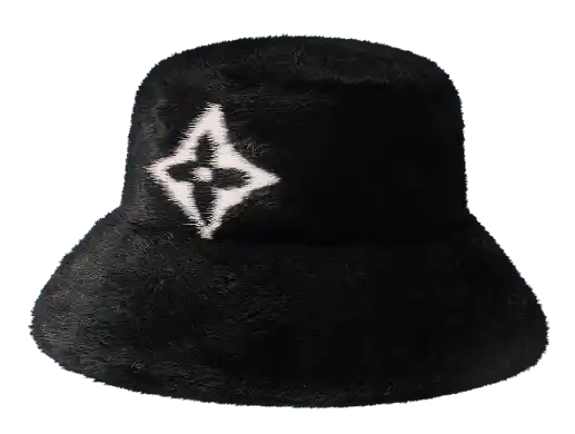 LV Cosy Mink Fur Bucket Hat - Black
