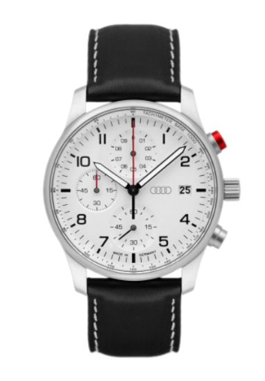 Audi Chronograph, Men, Silver/White