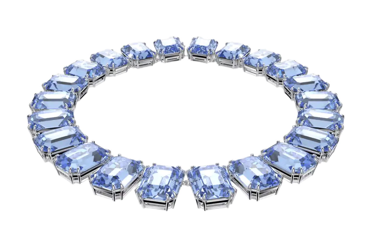 Swarovski Millenia Necklace - Blue, Rhodium Plated