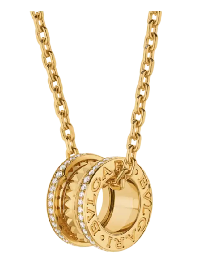 Bvlgari B.zero1 Rock Pendant With Pavé Diamonds Necklace - Yellow Gold