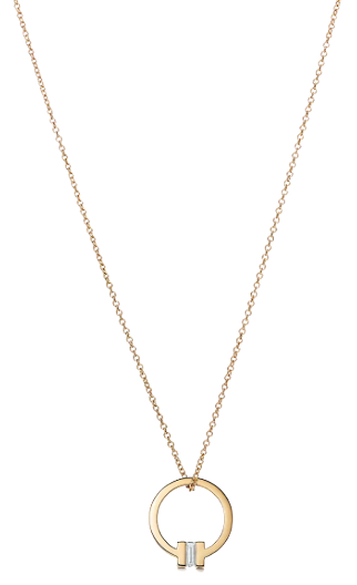 Tiffany Pendant - 18K Gold With A Baguette Diamond