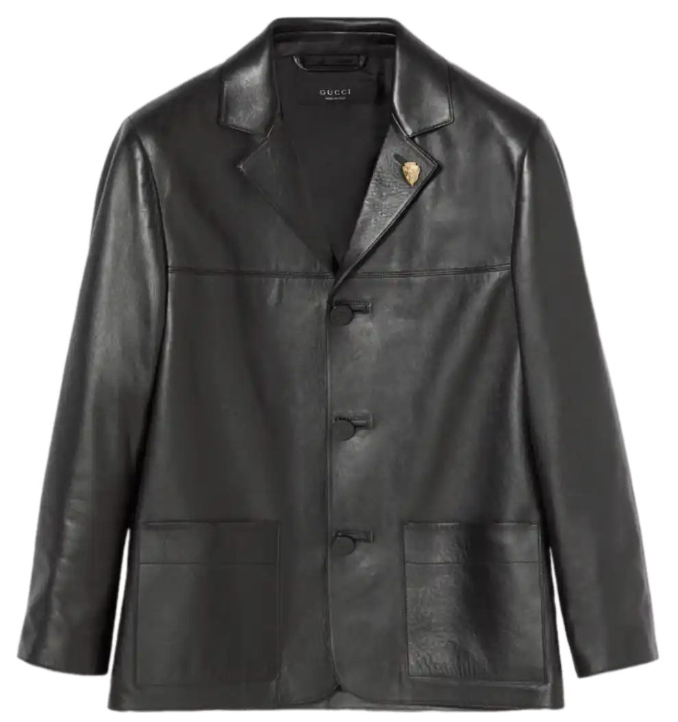 Gucci Soft Nappa Leather Jacket - Black