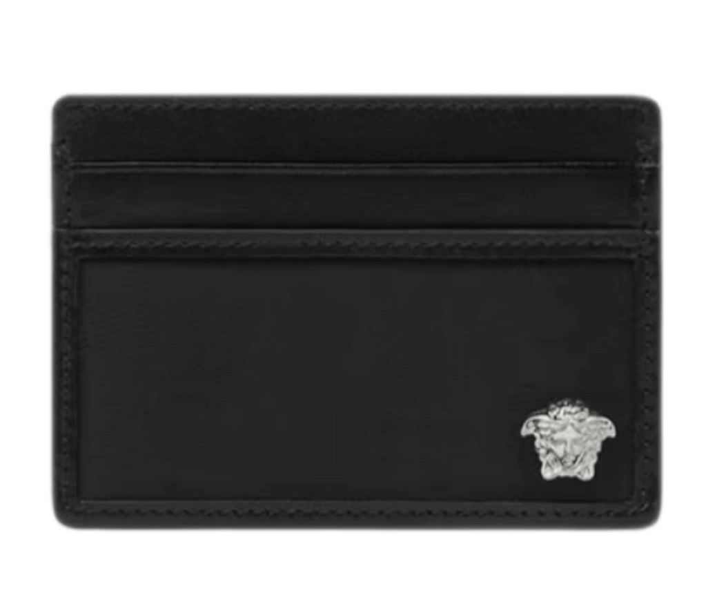 Versace La Medusa Nylon Card Holder - Black