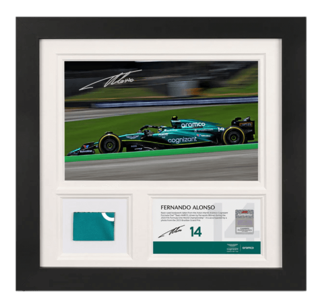 Fernando Alonso 2023 Signed Bodywork and Photo – São Paulo GP