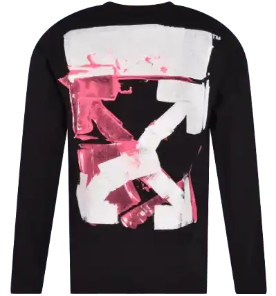 OFF-WHITE Acrylic Arrow L/S T-Shirt - Black