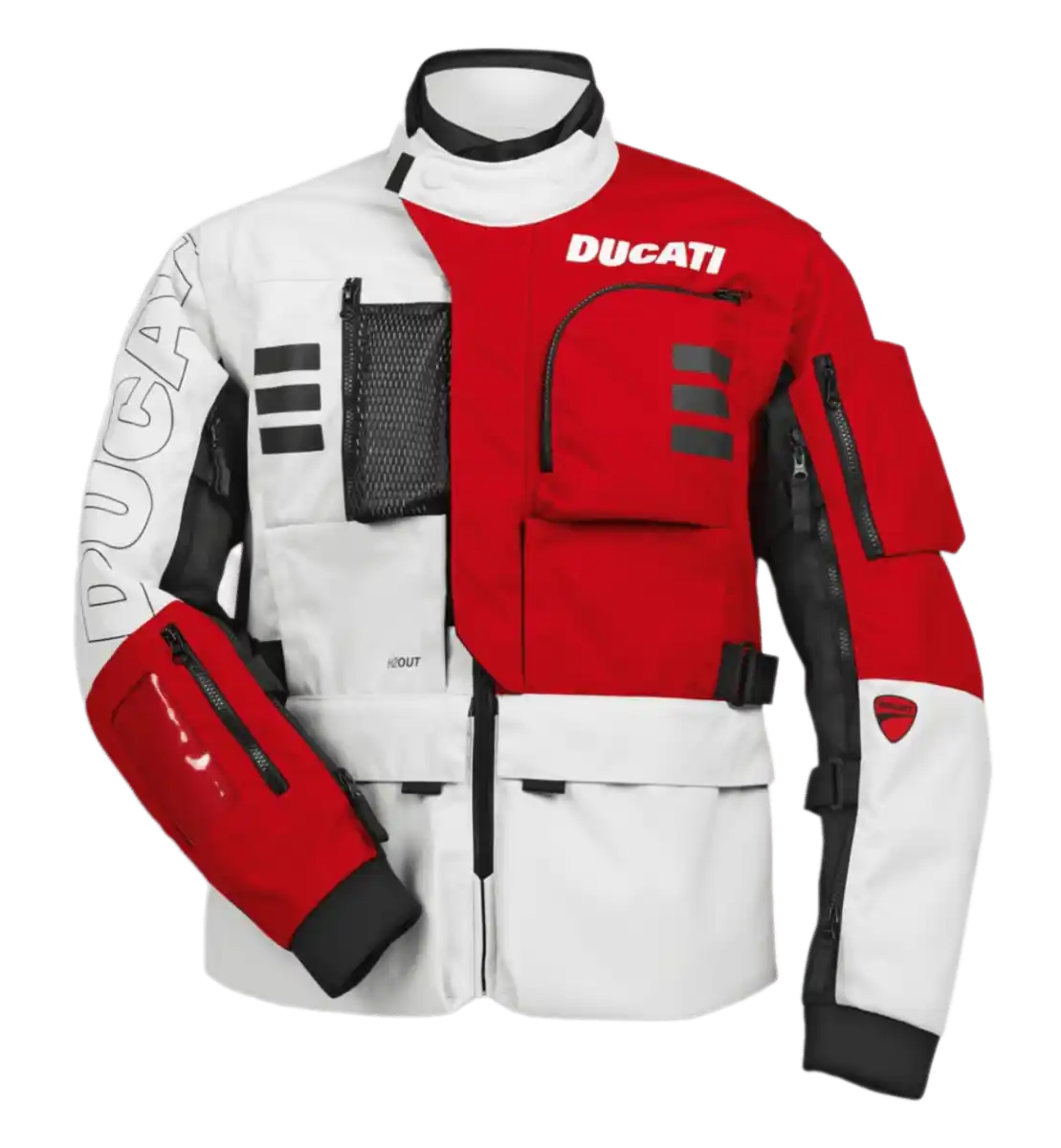 Ducati Explorer Fabric Jacket - White/Red