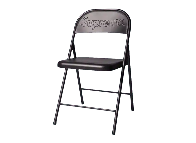 Supreme Metal Folding Chair - Black