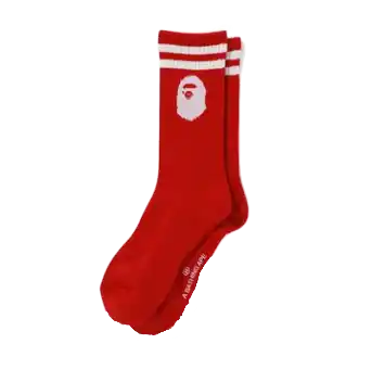 BAPE Ape Head Socks (FW19) - Red