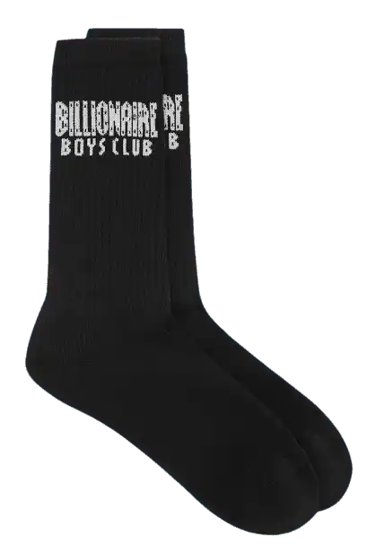 BBC Straight Logo Socks - Black