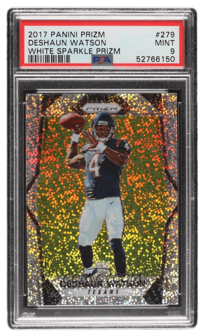 2017 Panini Prizm - White Sparkle Prizm #279 - Rookies - Deshaun Watson /20 PSA 9