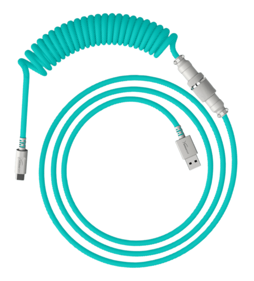 HyperX USB-C Coiled Cable Light Green-White