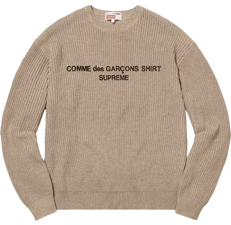 Supreme Comme des Garcons SHIRT Sweater - Tan