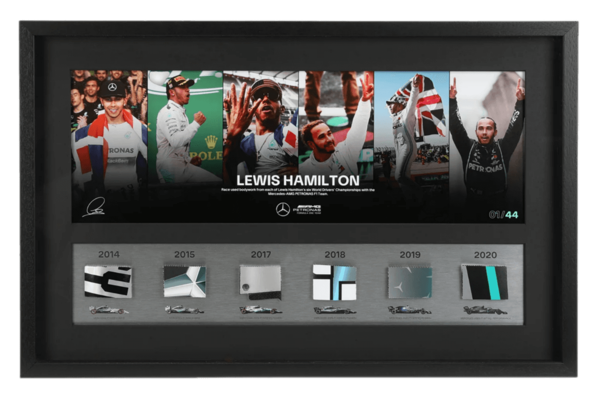 Limited-Edition Lewis Hamilton Six Titles Mercedes-AMG PETRONAS F1 Team Bodywork & Photo