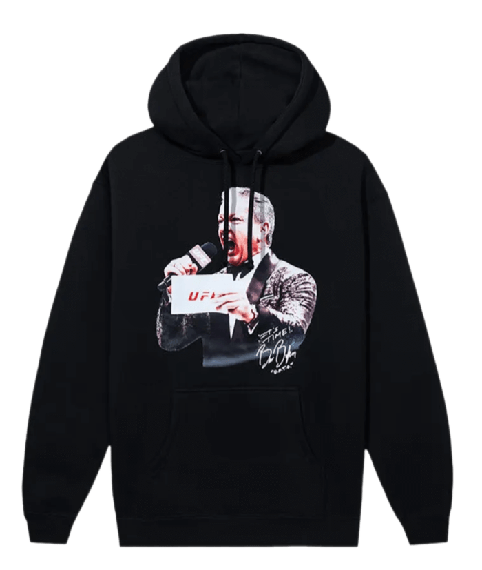 Anti Social Social Club x UFC Bruce Buffer Hoodie - Black