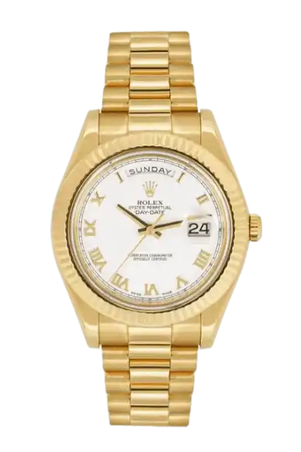 Rolex Day-Date II White Dial - 41mm, Yellow Gold (2011)