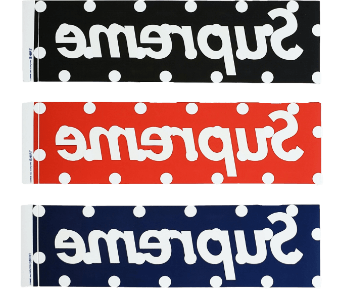 Supreme x Comme Des Garcons Polka Dot Box Logo Sticker Set