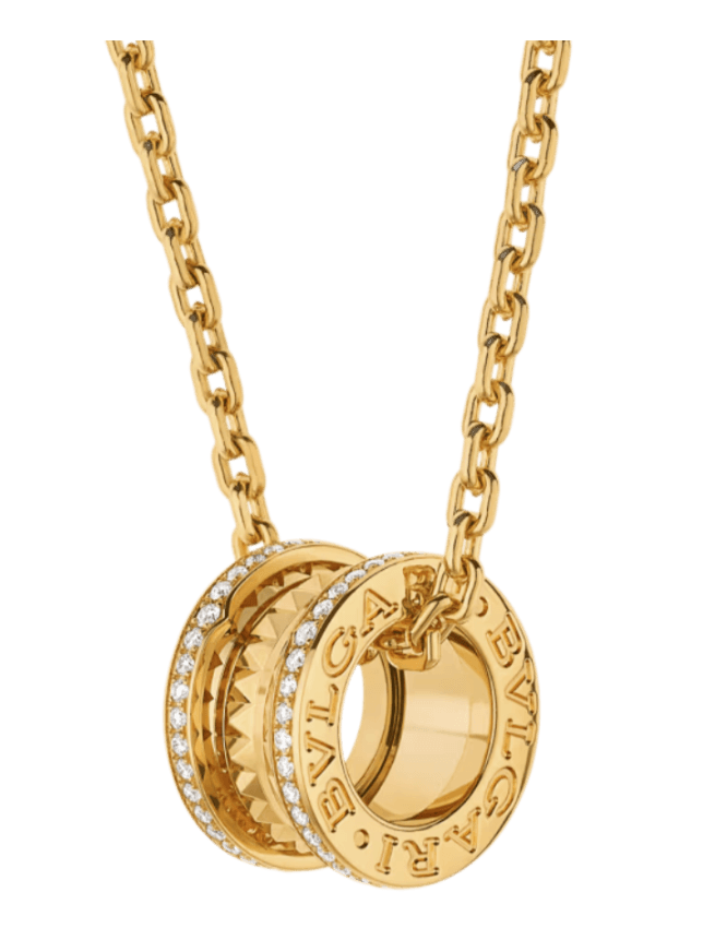 Bvlgari B.zero1 Rock Pendant With Pavé Diamonds Necklace - Yellow Gold