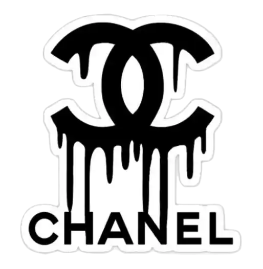 Chanel Drip Logo Sticker