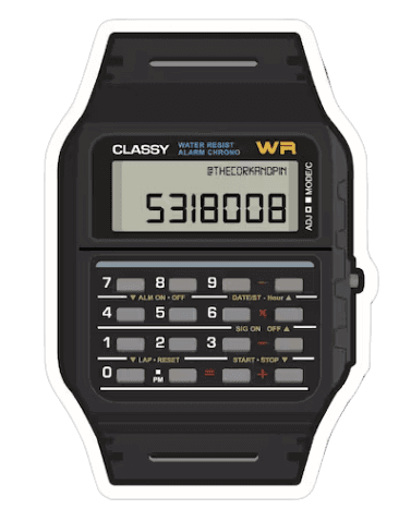 Casio Calculator Watch Sticker