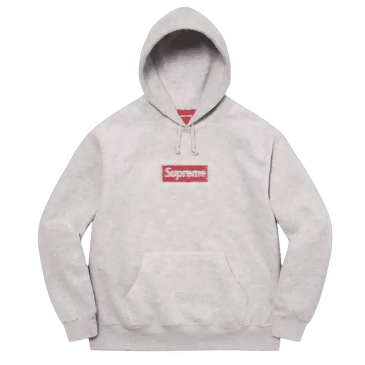 Supreme Inside Out Box Logo Hooded Sweatshirt - Heather Grey