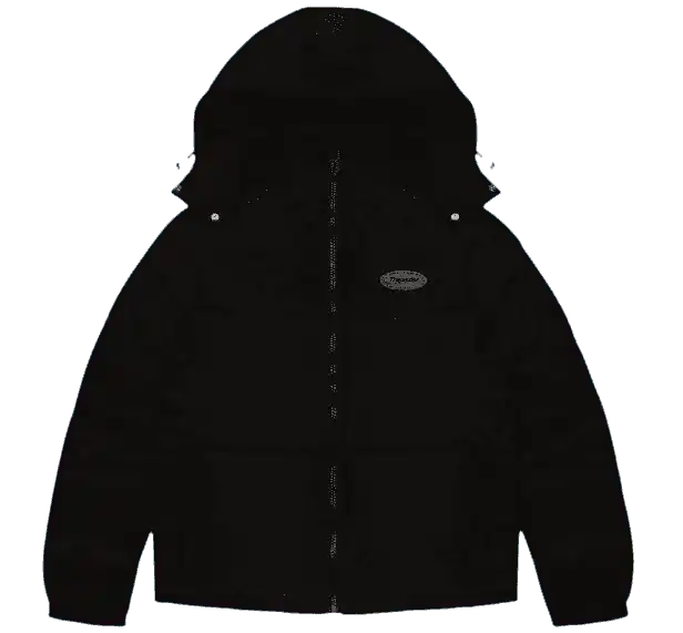 Trapstar Hyperdrive Detachable Hooded Puffer Jacket - Triple Black