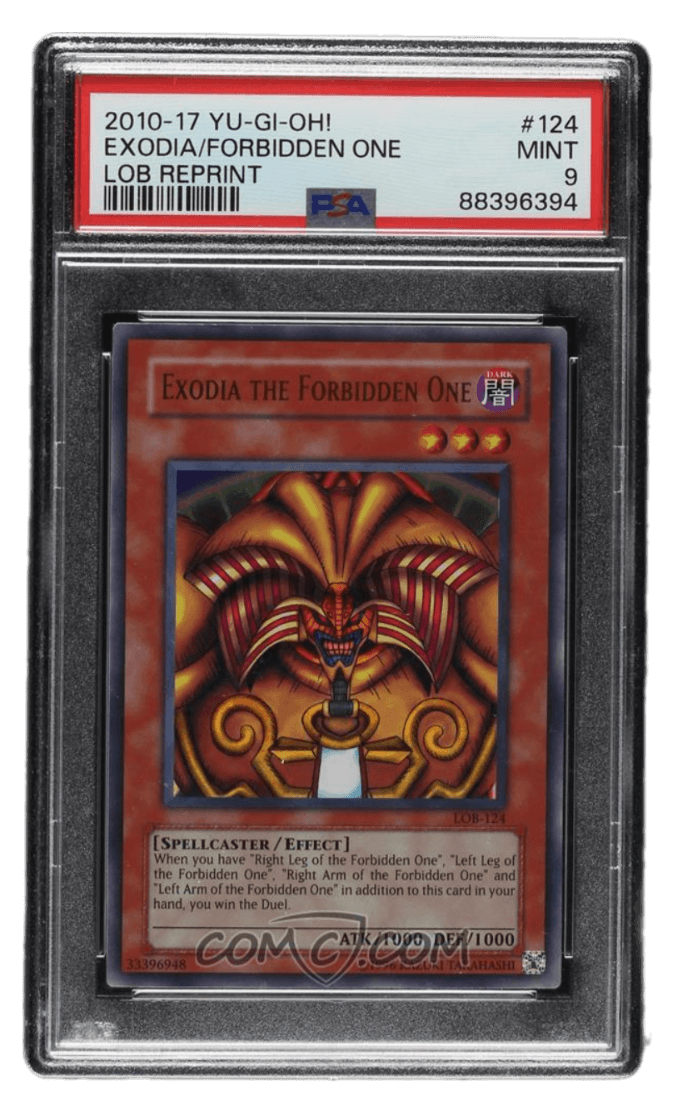 2010-17 Yu-Gi-Oh! Legend of Blue Eyes White Dragon - Reprint #LOB-124 - Exodia the Forbidden One PSA 9 MINT