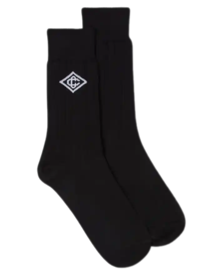 Casablanca Monogram Dress Socks - Black