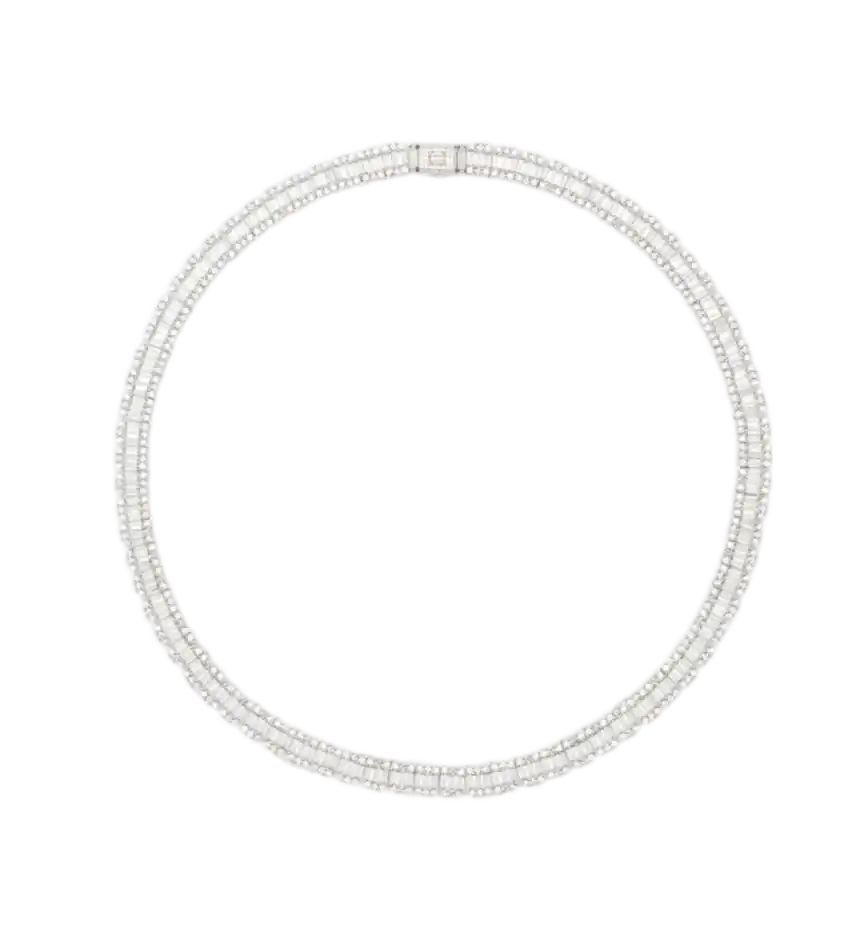 Cernucci Iced Baguette Tennis Chain - 18"