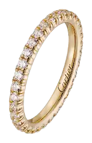 Étincelle De Cartier Wedding Band - Pink Gold