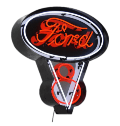 Ford V8 Led Flex-Neon Sign In Steel Can