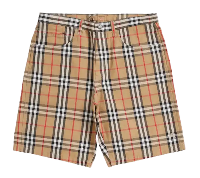Supreme Burberry Denim Short - Beige