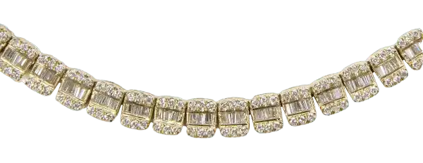 Florence Gold Diamond Baguette Chain